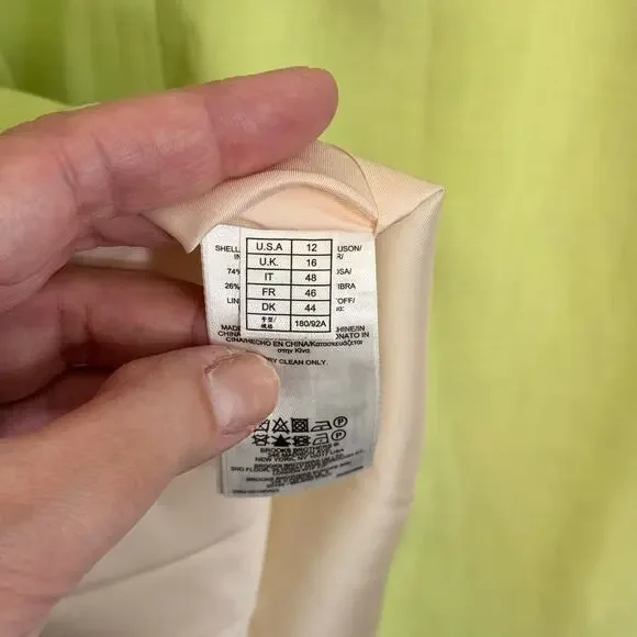 Brooks Bothers Mini Sheath Dress 12 Pink Green Colorblock Linen Blend Sleeveless - Picture 7 of 8